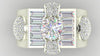 art Deco White Golden Diamond ring