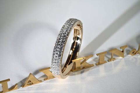 Triple Row Classic Laykin Diamond Bangle Bracelet