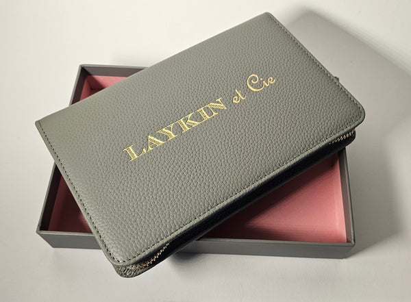 The Laykin Pink and Grey Jewelry Valise